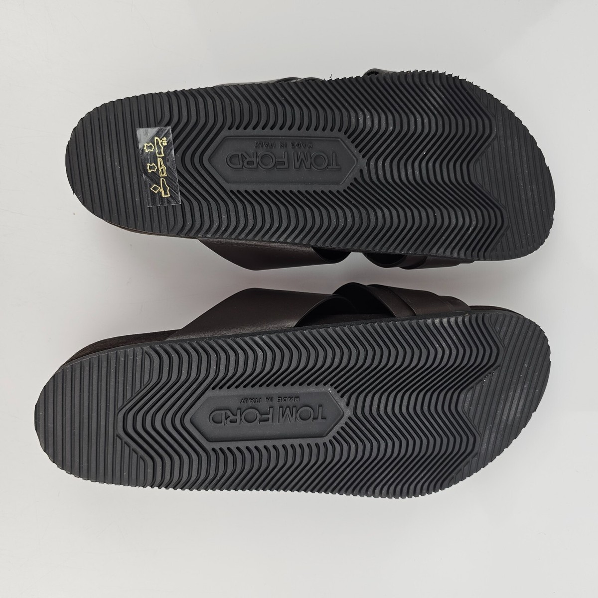 Tom Ford Wicklow Leather Slide Sandals in Chocolate MENS US Size 11 TOM FORD Wicklow Chocolate Leather Slide Sandals New Size US  main image 3