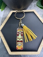4.5 Gold-tone Tassel 2 Ethnic Enamel Pendant Keychain New Free Ship B4146