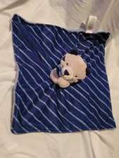 Carters Just One You Tiger Baby Security Blanket Tan Navy Blue Stripes Lovey