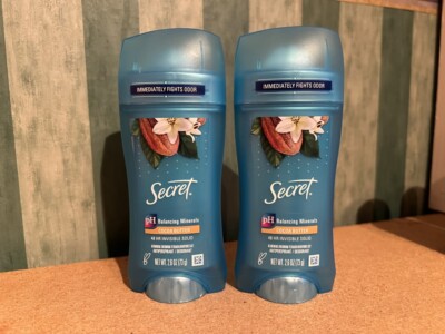 Secret Fresh Antitranspirant Deodorant unsichtbar feste Kakaobutter 2,6oz 2er-Pack