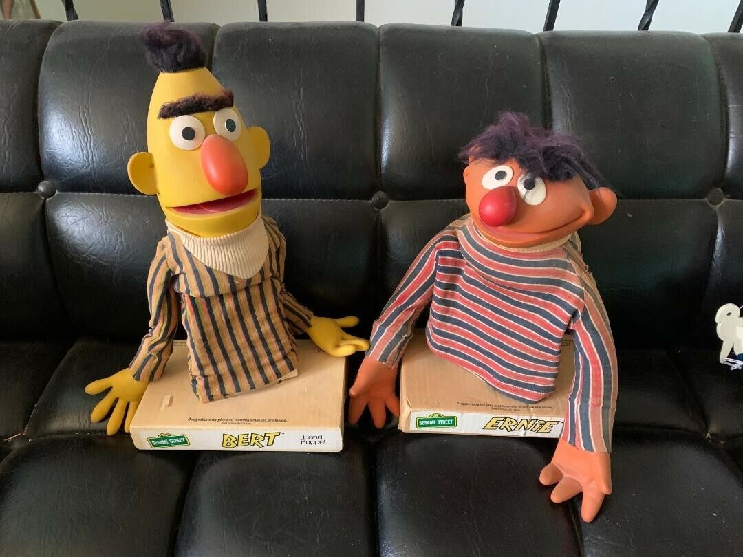 Sesame Street Vintage Bert and Ernie Doll Puppets Rare app Sesame Street Vintage Bert and Ernie Doll Puppets Rare app