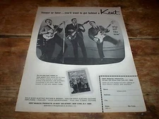 KENT GUITAR / AMPS ( CATALOG OFFER ) ORIG 1965 U.S. Vintage magazine PROMO Ad NM