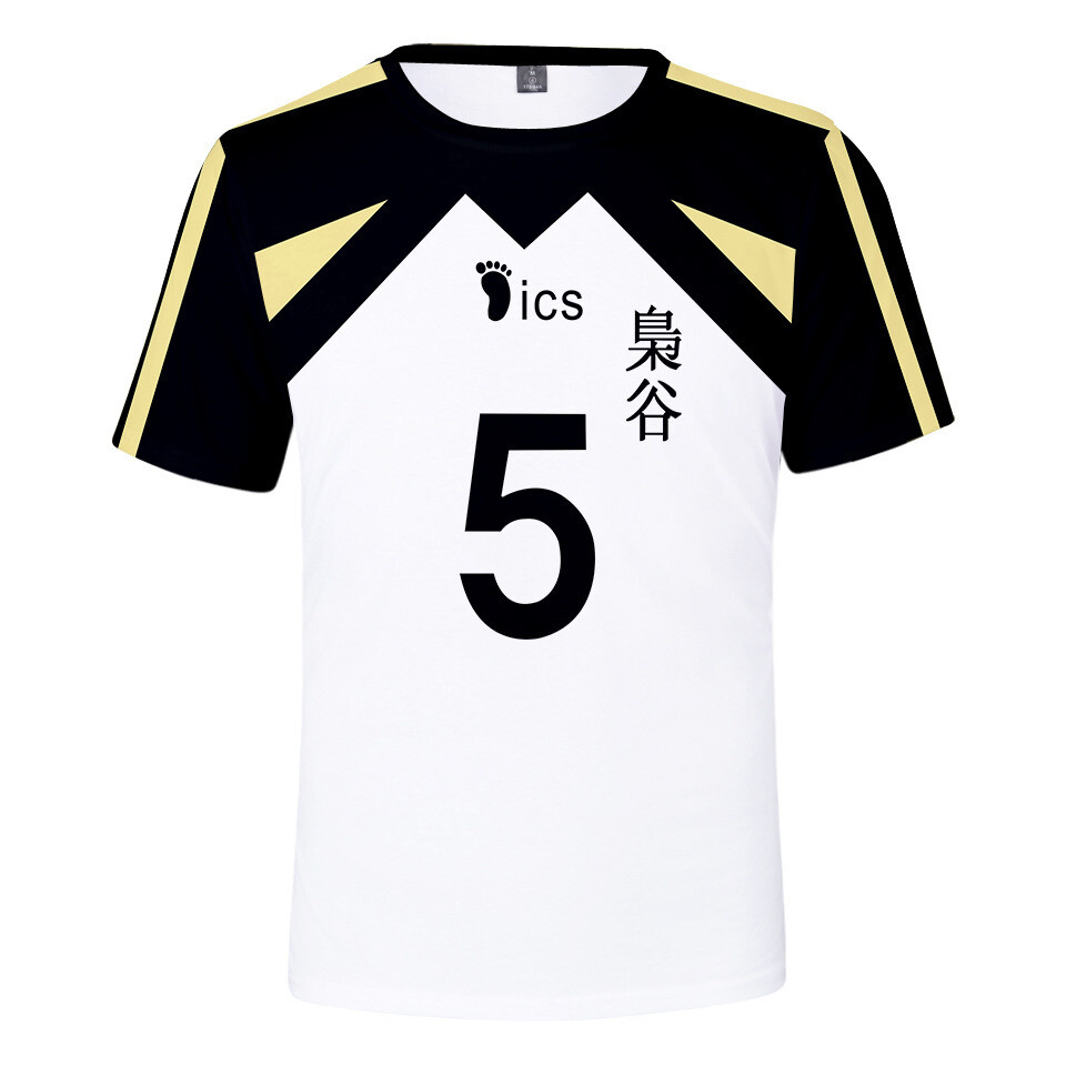 Jilijia Haikyuu Nekoma High Volleyball Jersey Oikawa Tooru/Kuroo Tetsurou/Kozume Kenma Manches Courtes T-Shirt Short Ensemble de Jeu Anime, S