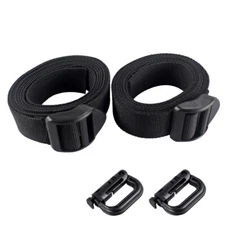 2 Pack Utility Strap for Backpack Tactical Lashing for MOLLE Gear Plastic Buckle