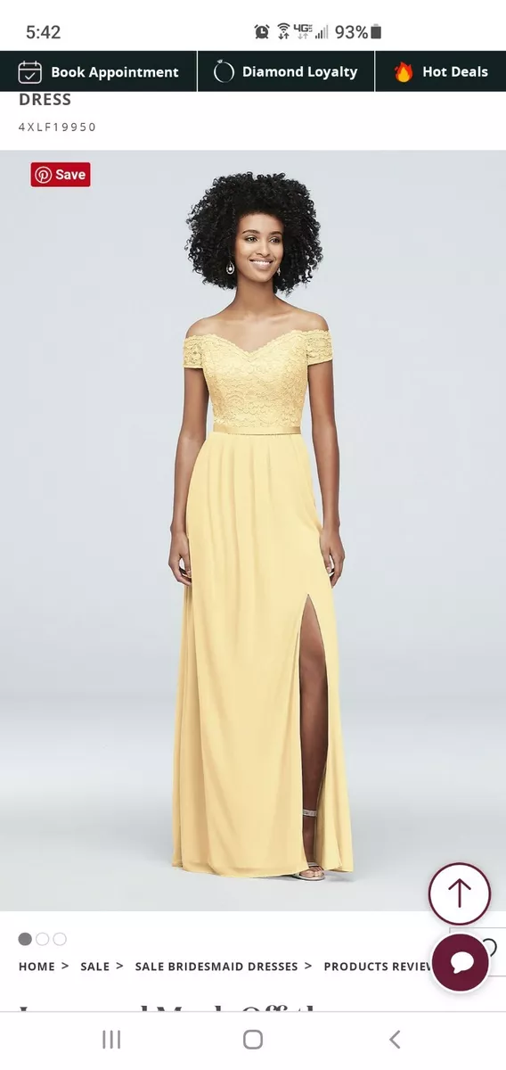 Canary Yellow Bridesmaid dress size 8