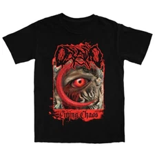 OCEANO Band Black 100_ Cotton Short Sleeve Shirt Gift 
