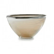Arte Italica Splendore Deep Serving Bowl - Italian Glass and Pewter