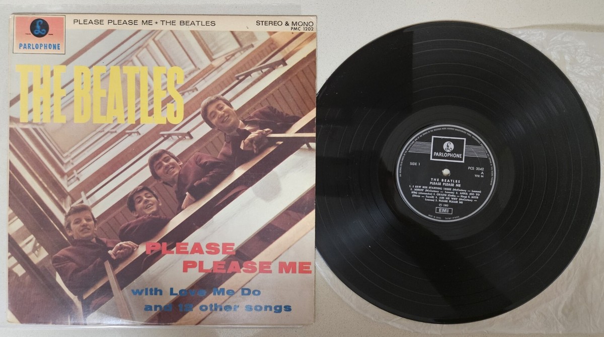 THE BEATLES PLEASE PLEASE ME RARE ISRAELI NM LP PARLOPHONE RED