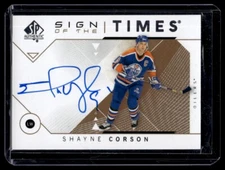2018-19 SP Authentic Sign of the Times Shayne Corson Auto Edmonton Oilers
