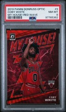 2019 PANINI DONRUSS OPTIC COBY WHITE #9 ROOKIE MY HOUSE! RED WAVE PRIZM PSA 8 