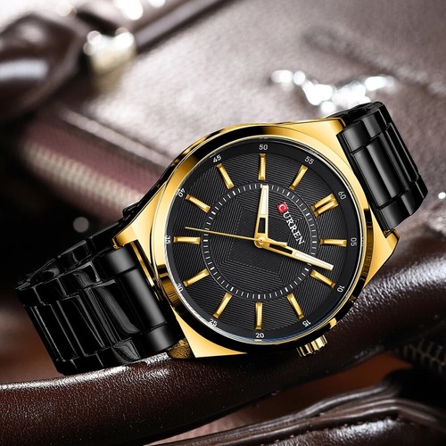 CURREN Relojes para hombre Reloj de pulsera informal de acero para negocios Hombre Cuarzo Reloj deportivo - Imagen 2 de 25