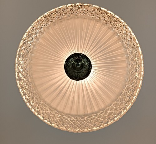 Messing Klar Kunst Glas Pendelleuchte Decken Leuchte Vintage 1 Leuchte Kronleuchter Hallwa - Bild 7 von 8