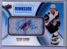 2016-17 Upper Deck Ice Rinkside Signings #RSST Dylan Strome RC AUTO - CAPITALS