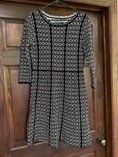 Donna Ricco medium black sweater dress winter #930