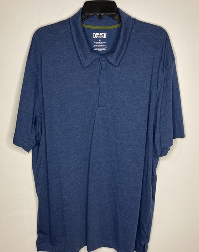 Duluth Trading Co XL Dry on the Fly Short Sleeve Blue Polo Shirt # 15257