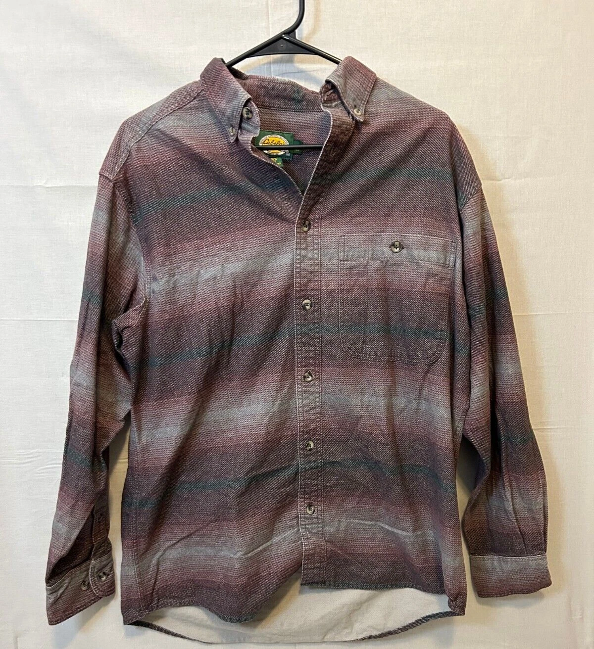 Cabela’s Outdoor Gear Shirt Mens M Reg Brown Long Sleeve Cotton Front Pocket