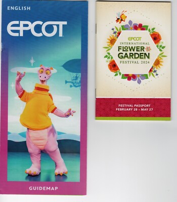 WDW EPCOT MAP W/ FLOWER & GARDEN FESTIVAL PASSPORT FEB 28 - MAY 27  (36 PAGES)