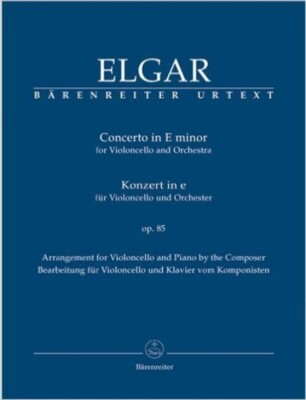 Elgar Edward Concerto in e-minor Op 85 Cello and Piano edited Jonathan Del Mar -