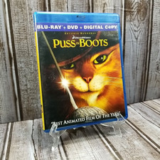 Puss in Boots Two-disc Blu-ray  DVD Combo, 2011 Antonio Banderas Ships Fast 