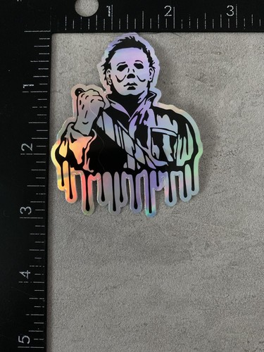 Michael Myers Halloween Decal Sticker 3” Waterproof Holographic Vinyl - Picture 5 of 6