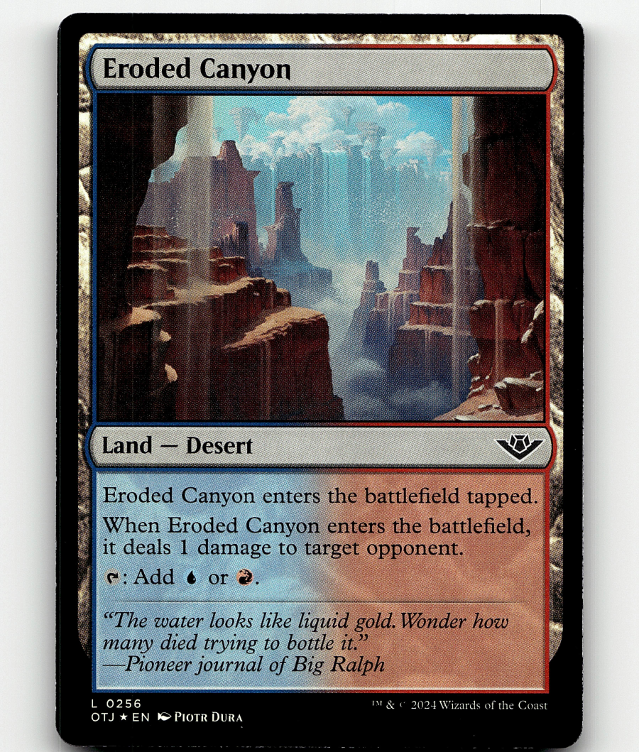 FOIL - MTG Eroded Canyon 256 - Outlaws of Thunder Junction | eBay