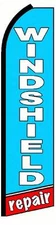 Windshield Repair Banner Sign Flag Only Blue Flutter Swooper Advertising 3’ Wide