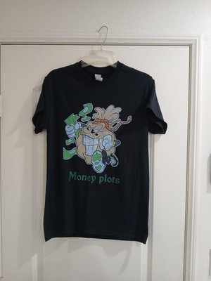Money Plots Size Small Black Graphic T-shirt