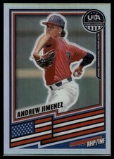 2026 Panini Stars & Stripes Prizm USA Baseball #146 Andrew Jimenez Silver