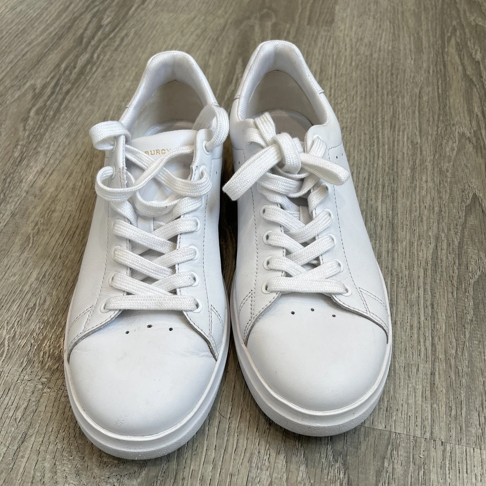 Zapatos Tenis Tory Burch Howell Court Cuero de becerro liso Blanco Para Mujer Talla 9 Foto 2 de 4