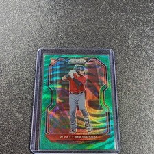 2021 Panini Prizm - Wyatt Mathisen #84 Green Wave Prizm (RC)