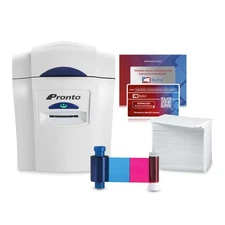 Bodno Magicard Pronto ID Card Printer & Complete Supplies Package ID Software