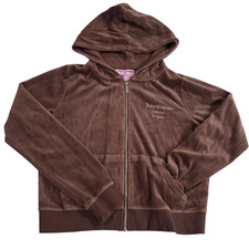 Juicy Couture x Forever 21 Track Jacket Womens Brown M Full Zip Long Sleeve