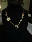 Vintage 70s Retro Beaded Charmed Costume Jewelry Mixed Metal