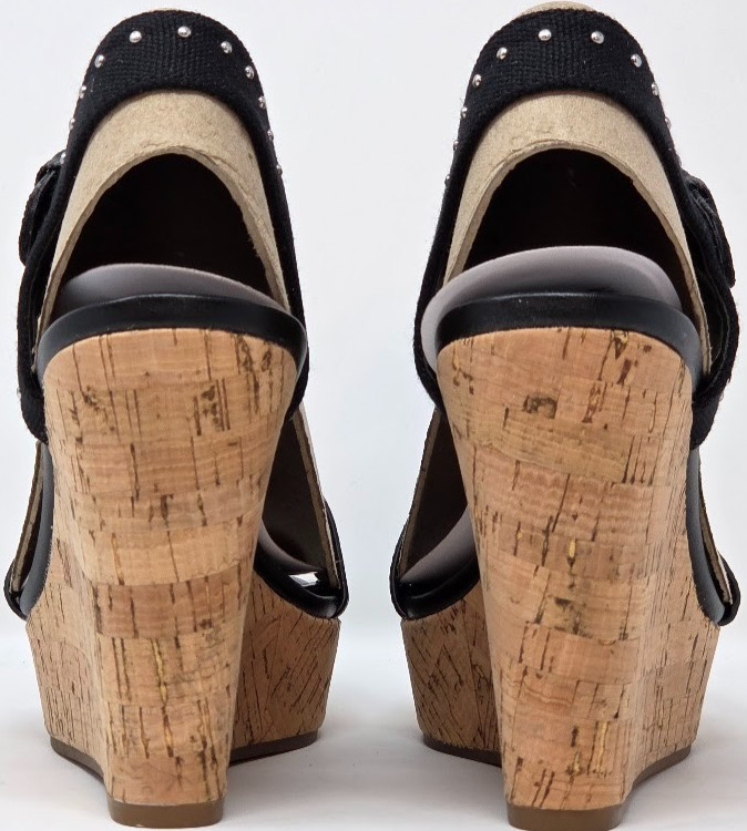 Calvin Klein Karmona Women Wedge Sandals Black Synthetic and Textile Buckle 7.5M thumbnail 8