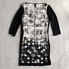 Damsel in a Dress Womens Dress UK 12 Black White Multicolour Floral Print Summer
