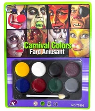 Halloween 8-Color Face Body Paint, Professional NonToxic, Water Washable Soluble
