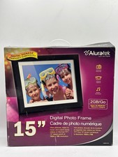 U21486 Aluratek ADMPF315F 15 Inch Digital Photo Frame Black in G1N