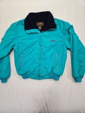 Eddie Bauer Jacket Mens M Green Made In USA Windbreaker Lined Insulated Pockets