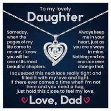 To My Daughter Necklace Gift From Father Jewelry From Dad Standard Box 