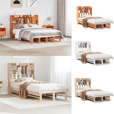 Bettrahmen Holzbett Massivholzbett mit Regal ohne Matratze Massives Kiefernholz