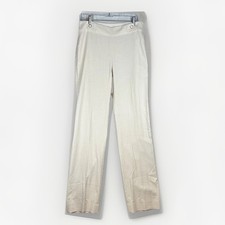 Elie Tahari Pants Womens 8 Cream Woven Viscose Straight Leg Luxury