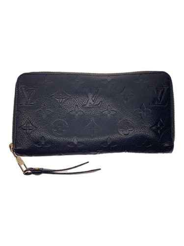 Louis Vuitton Long Wallet Zippy Monogram Empreinte BLK Cowhide Men's Used
