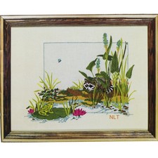 Vintage Crewel Embroidery Kit Woodland Scene ...