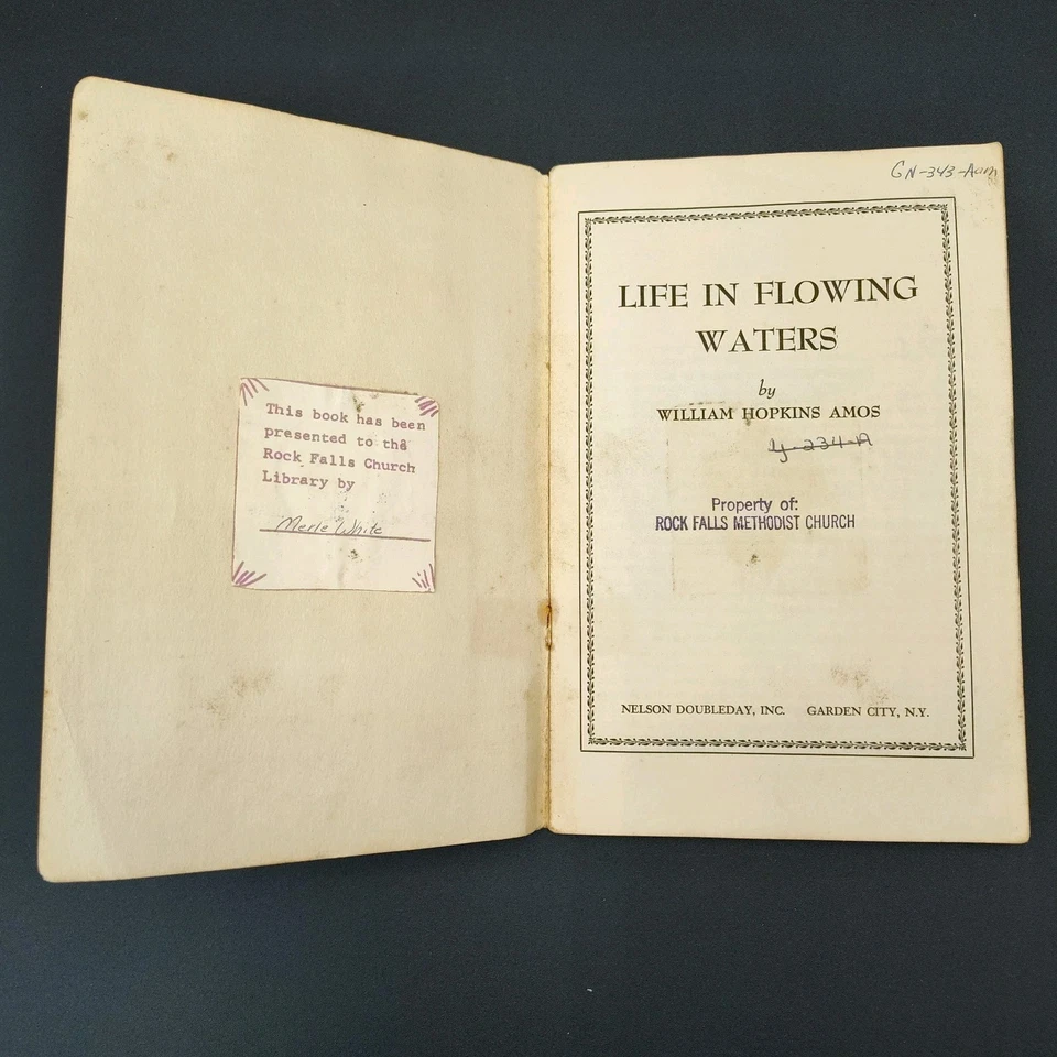 ✅📗Life in Flowing Waters Hopkins Book Amos Audubon Nature Program 1960📸SEE📏📸 - Image 4 of 4