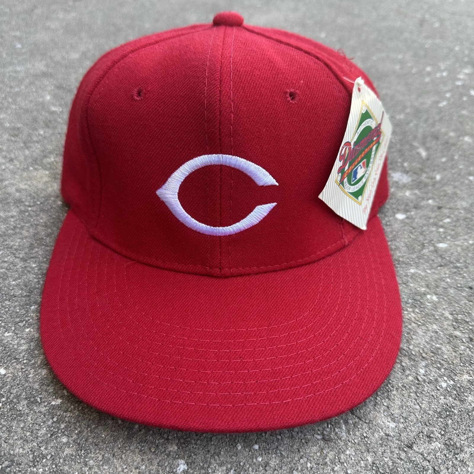 Vintage Cincinnati Reds New Era Fitted Hat Cap 6 5/8 Deadstock 80s 90s MLB Red