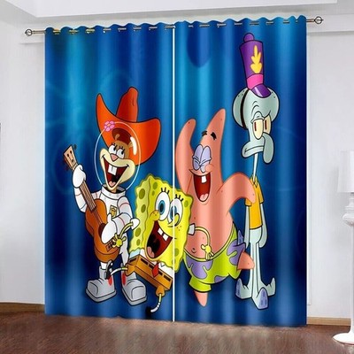 05.SpongeBob SquarePants Vorhänge Benutzerdefinierte Abmessungen Schlafzimmer