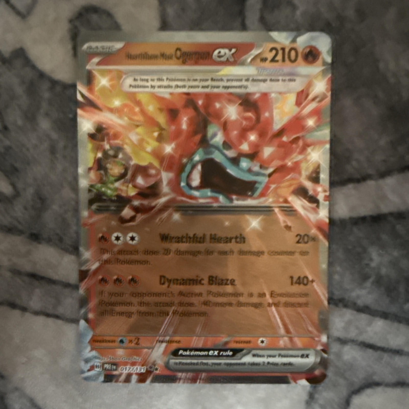 Hearthflame Mask Ogerpon ex 17/131 Prismatic Evolutions Double Rare NM