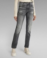 G-Star, Damen, Jeans, Straight, Noxer High Straight Moto, Grau, W27 L32