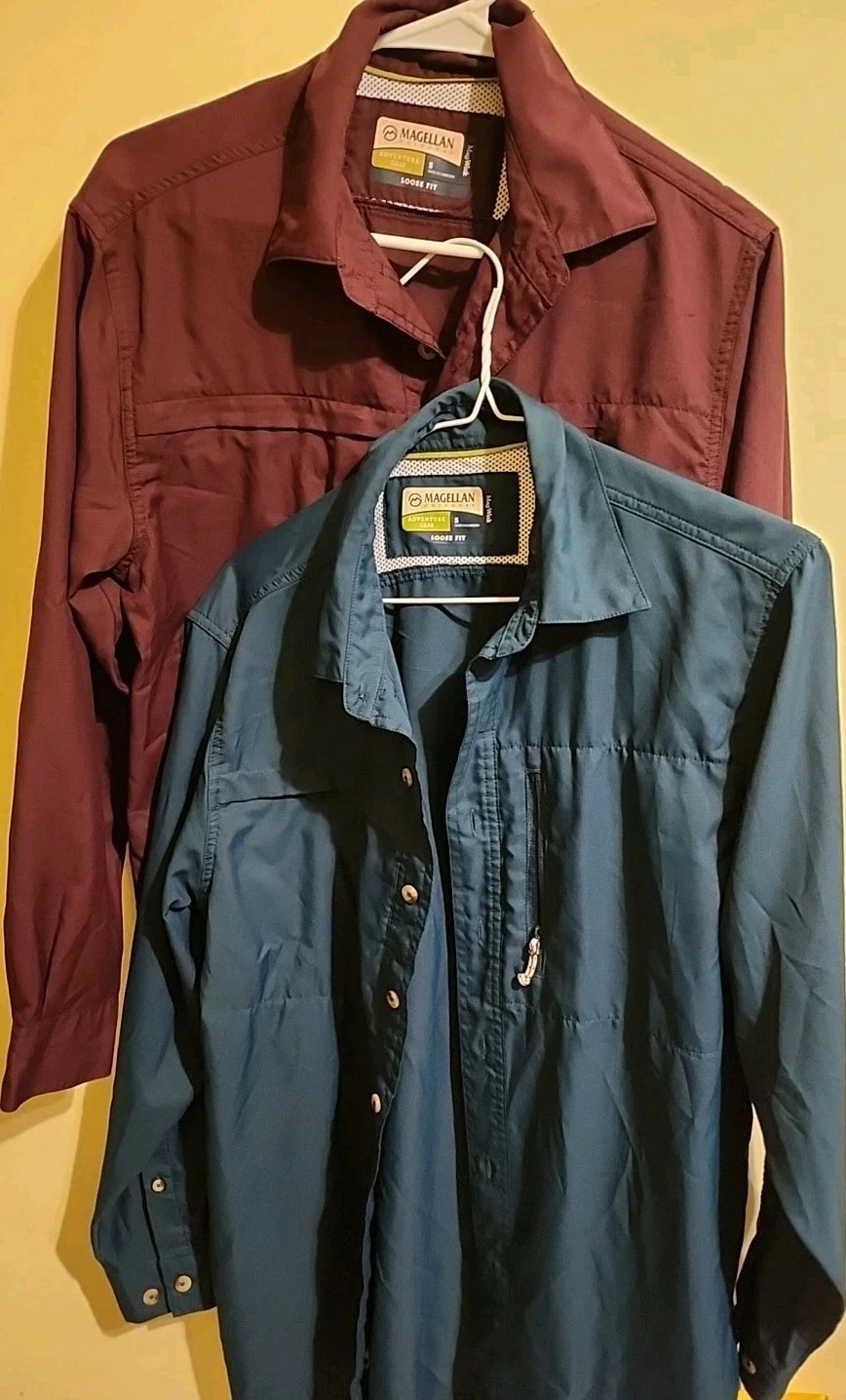 2 Magellan Adventure Gear Loose Fit Vented Shirts Mag Wick Forest Green Maroon S
Opens in a new wind
