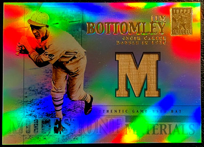 2002 Topps Tribute Jim Bottomley Milestone Materials Game-Used Bat Cardinals HOF